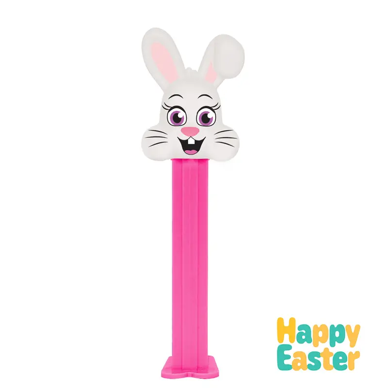 Floppy-Ear Pink Bunny Pez Dispenser With Pink Stem 1
