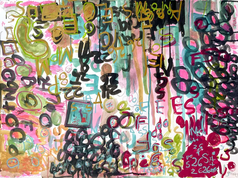 Floral Graffiti Series Print By Deanna Poppenger 1