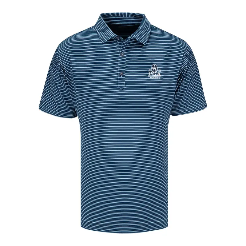 Footjoy 2026 Pga Championship Smooth Stripe Navy Polo (Tonal Navy/Light Blue) 1