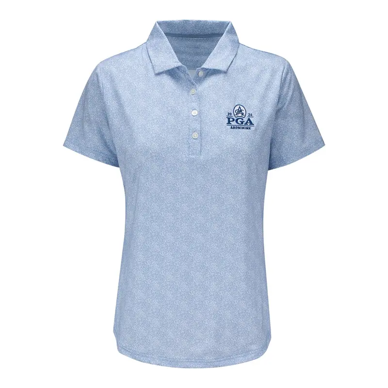 Footjoy Women’S 2026 Pga Championship Speckle Print Polo – Blue Jay 1