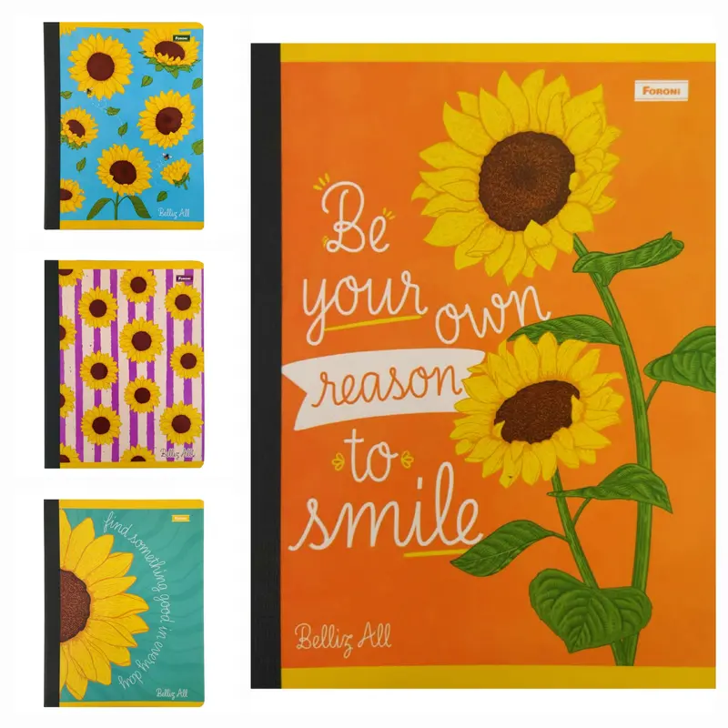 Foroni Sunflowers Notebook – Floral-Design Lined Journal With Premium Paper 1