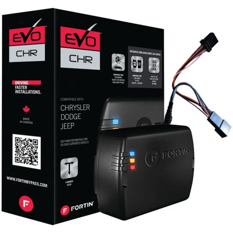 Fortin Evo-Chr.T6 Preloaded Bypass Module And T-Harness Kit For Chrysler, Dodge, Jeep (2013+) With Push-Button Or Tip-Start Ignition 1