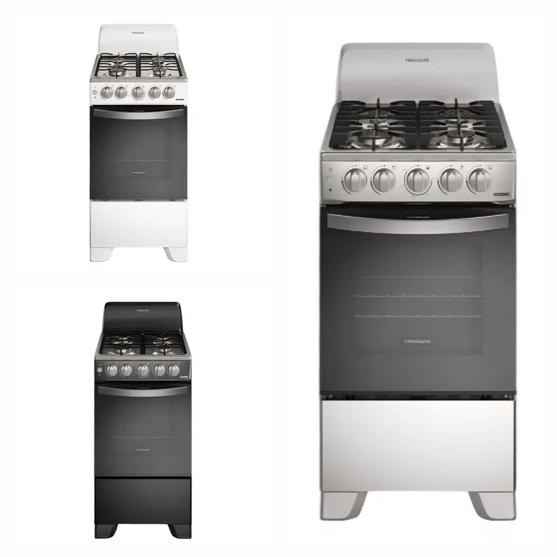 Frigidaire 20-Inch Gas Range – White, Black, And Silver Finish 1