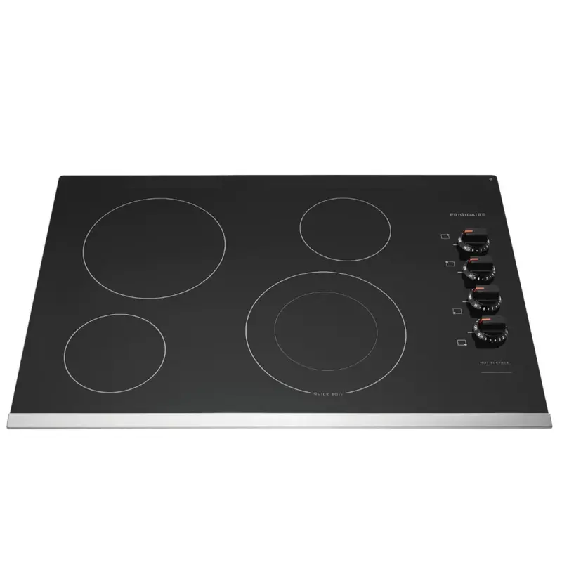 Frigidaire 30-Inch Black Ceramic Electric Cooktop With Silver Trim 1