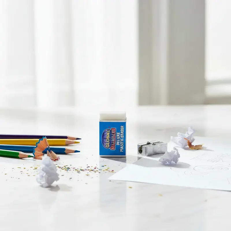 Global Stationery Premium Plastic Erasers, Pack Of 12 1