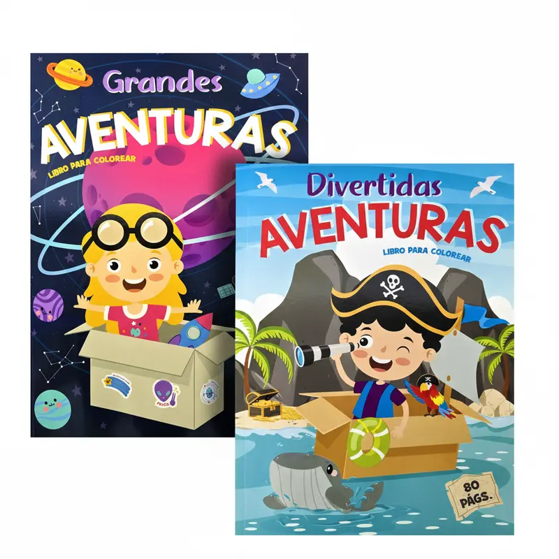 Grandes Aventuras & Divertidas Aventuras Coloring Books – Exciting Story-Based Illustrations 1