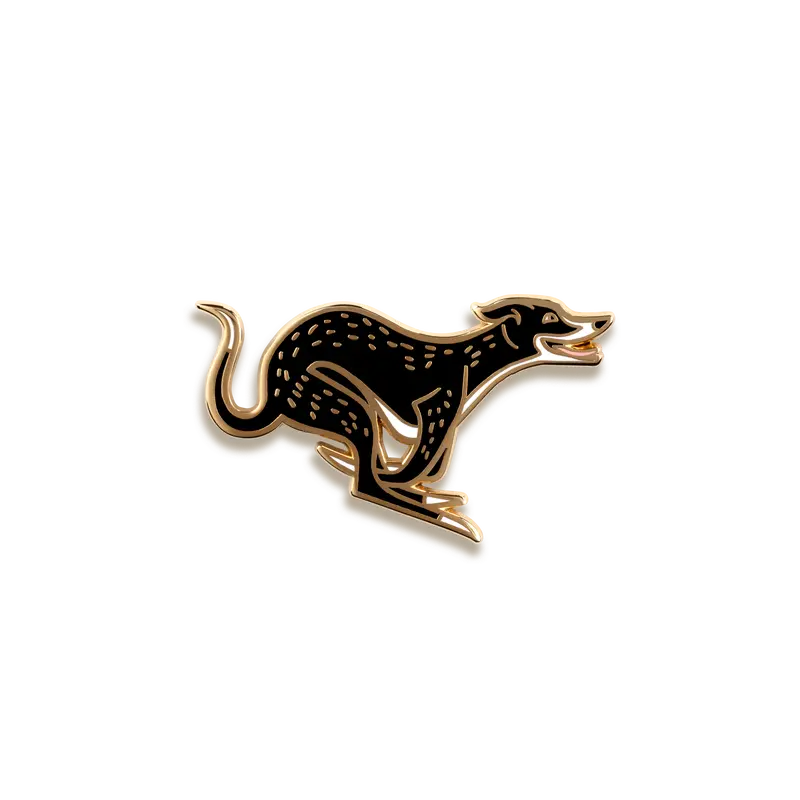 Greyhound Enamel Pin – Doggie Drawings Sleek Sighthound Series 1