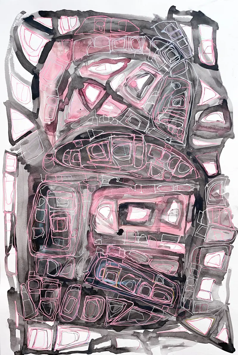 Hands Of Pink & Black Conceptual Art By Dameon Miller 1