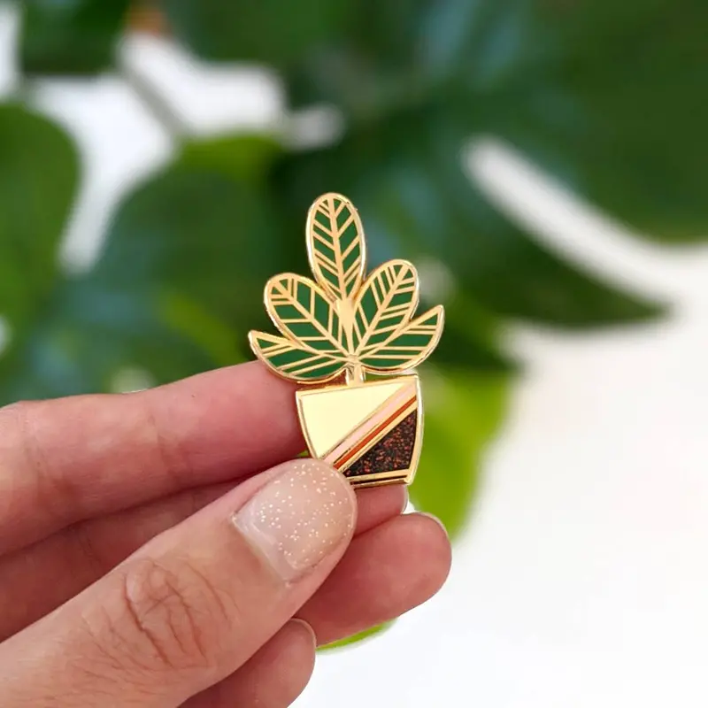 Happy Plant Care Enamel Pin – Amber Leaders Designs 1