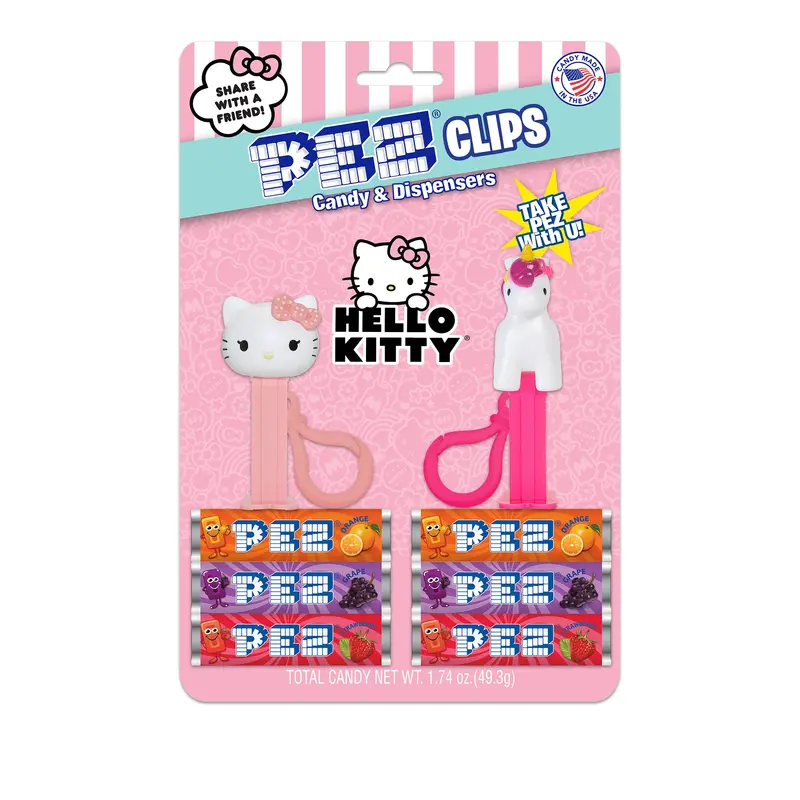 Hello Kitty Pez Clips: Kitty & Unicorn Mini Dispensers 1