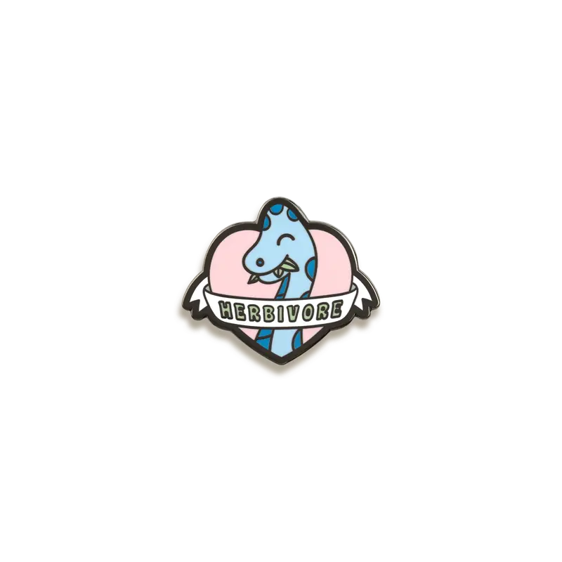 Herbivore Dinosaur Enamel Lapel Pin – Punky Pins 1