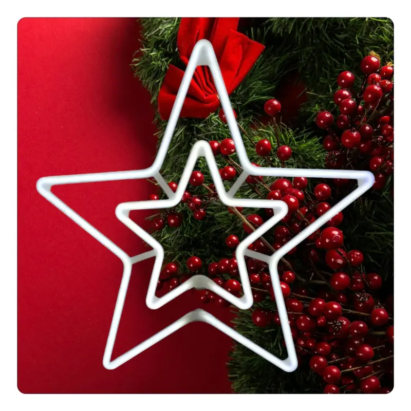 Hofert'S 24-Inch Double-Star Neon Led Sign – 120V Decorative Lighting 1