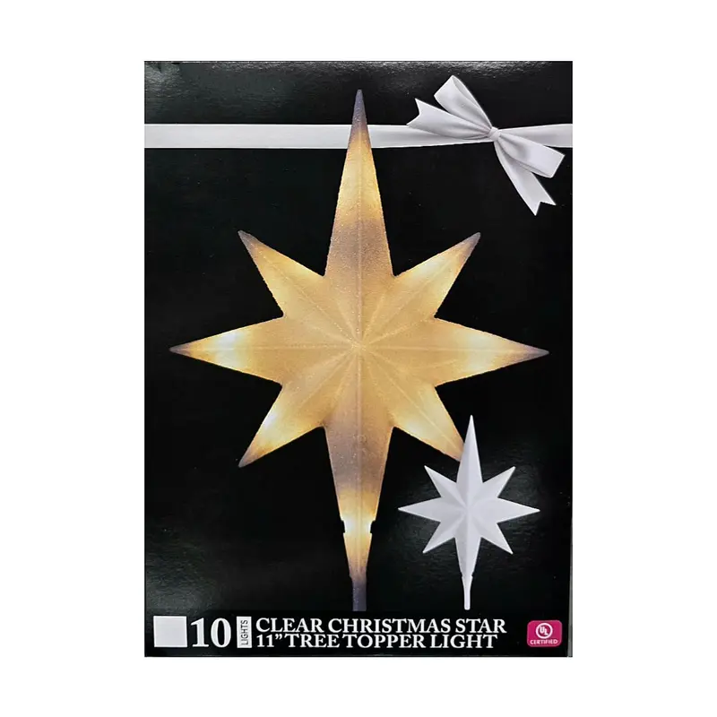Hofert'S Bethlehem Star Tree Topper – 11-Inch White Led Illuminated Ornament 1
