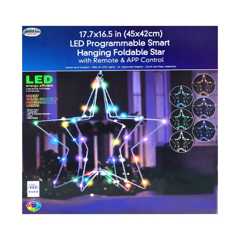 Hofert'S Programmable Led Hanging Star – App-Enabled Adjustable Lighting Decor 1