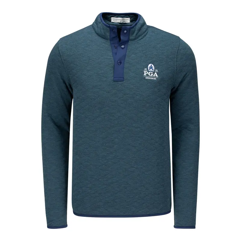 Holderness & Bourne 2026 Pga Championship Sullivan Quilted Quarter-Snap Jacket – Deep Teal & Navy 1