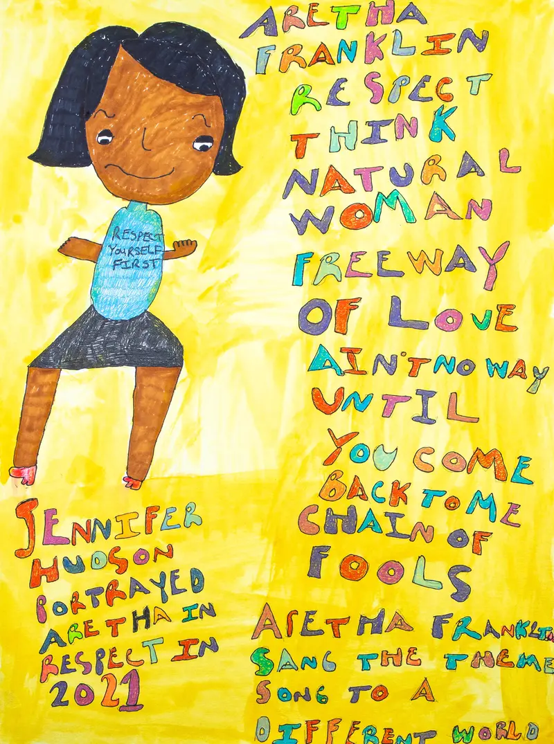 Homage To Aretha Franklin – Tribute Portrait By Ashley Hawkins 1