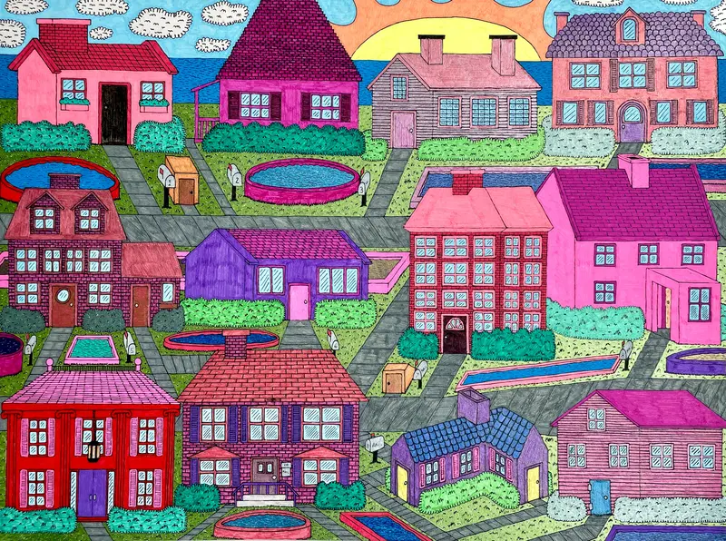 Houses And Swimming Pools Series By Nicholas Granch 1
