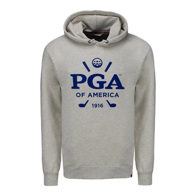 Imperial Pga Of America Cypress Oatmeal Heather Hooded Sweatshirt 1