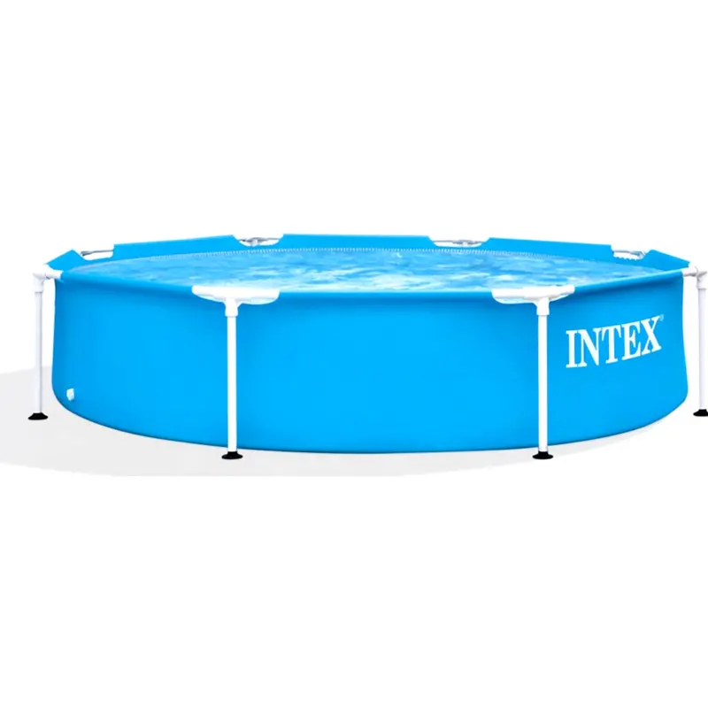 Intex 8-Foot Round Metal Frame Above-Ground Pool – 483-Gallon Capacity 1