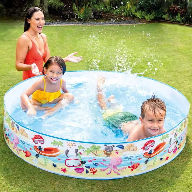 Intex Snapset Kiddie Pool – 5 Ft X 10 In Inflatable Beach Fun 1