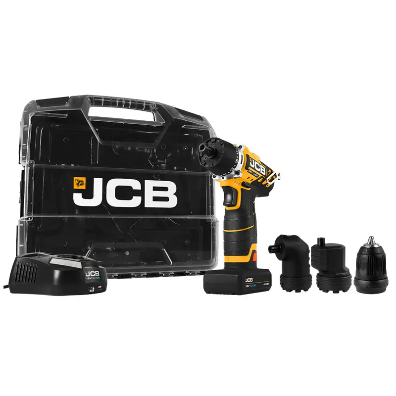 Jcb 12V 4-In-1 Cordless Drill Driver Twin-Pack — Two 2.0Ah Batteries In W-Boxx 102 Case | 21-12Tpk2-Wb-2 1