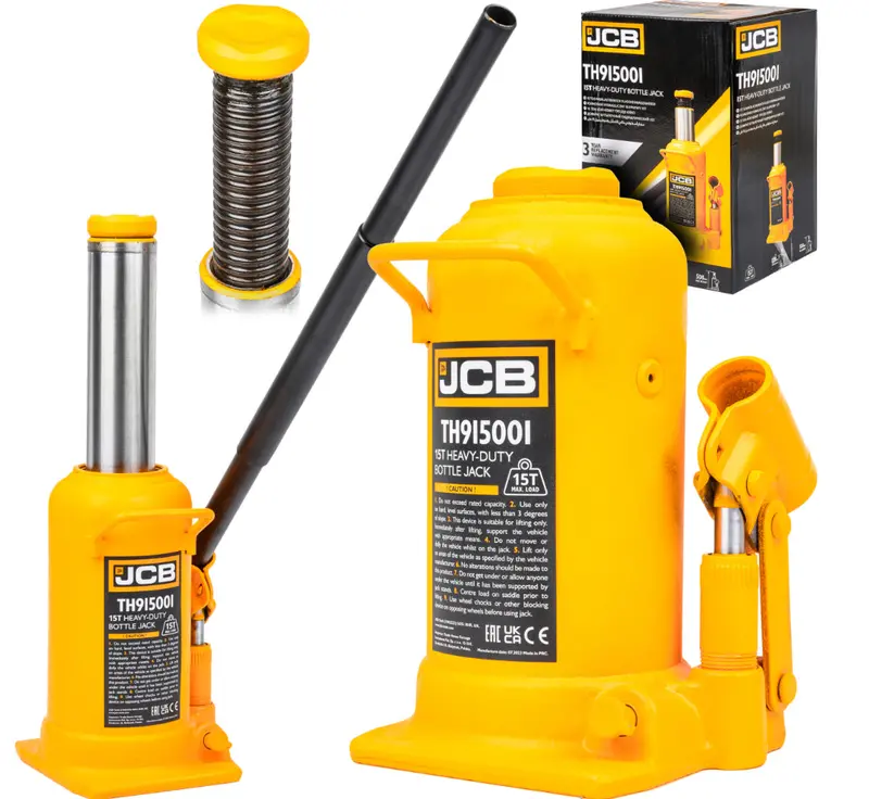 Jcb 15-Tonne Heavy-Duty Hydraulic Bottle Jack – 508Mm Max Lift For Commercial Vehicles 1