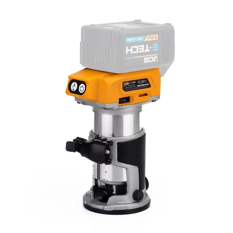 Jcb 18V Brushless Trimmer Router — Dual Collet (1/4" & 3/8"), Bare Tool Only | 21-18Rt-B 1