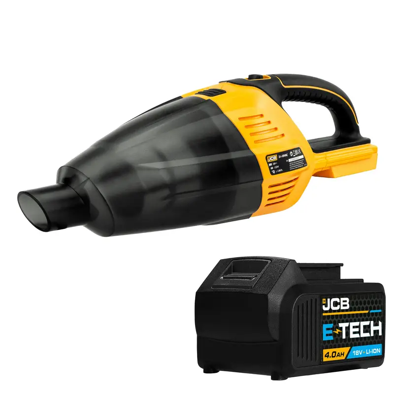 Jcb 18V Cordless Handheld Vacuum Cleaner With 4.0Ah Lithium-Ion Battery – 50Mbar Suction Power 1