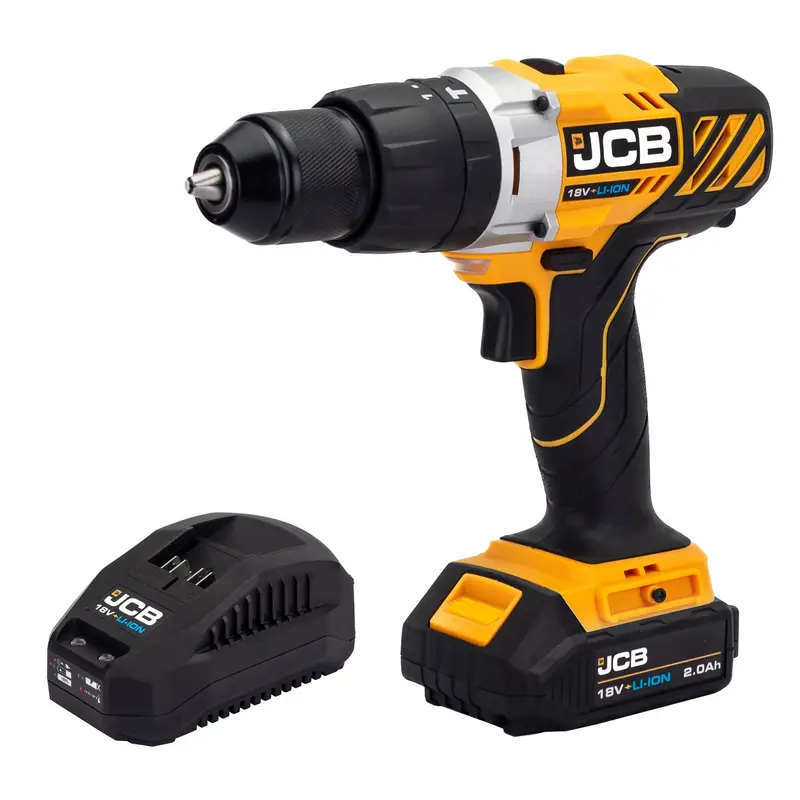 Jcb 18V Entry-Level Combi Drill — 45Nm, Variable Speed, 2.0Ah Battery & 2.4A Charger | Jcb-18Cd-2Xb 1