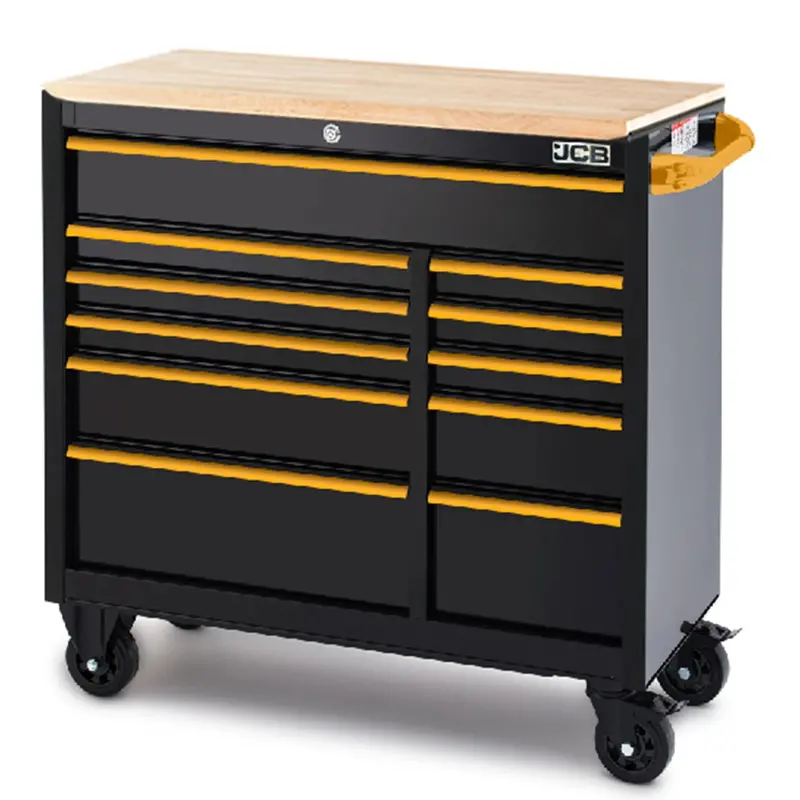 Jcb Rcbb 42-Drawer Roller Tool Cabinet – 11-Drawer Steel Unit With Hardwood Worktop | Jcbrcbb 1