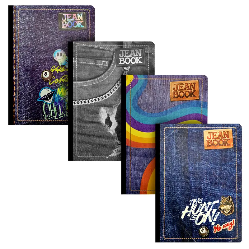 Jean Book Whimsical Print Softcover Notebooks 1