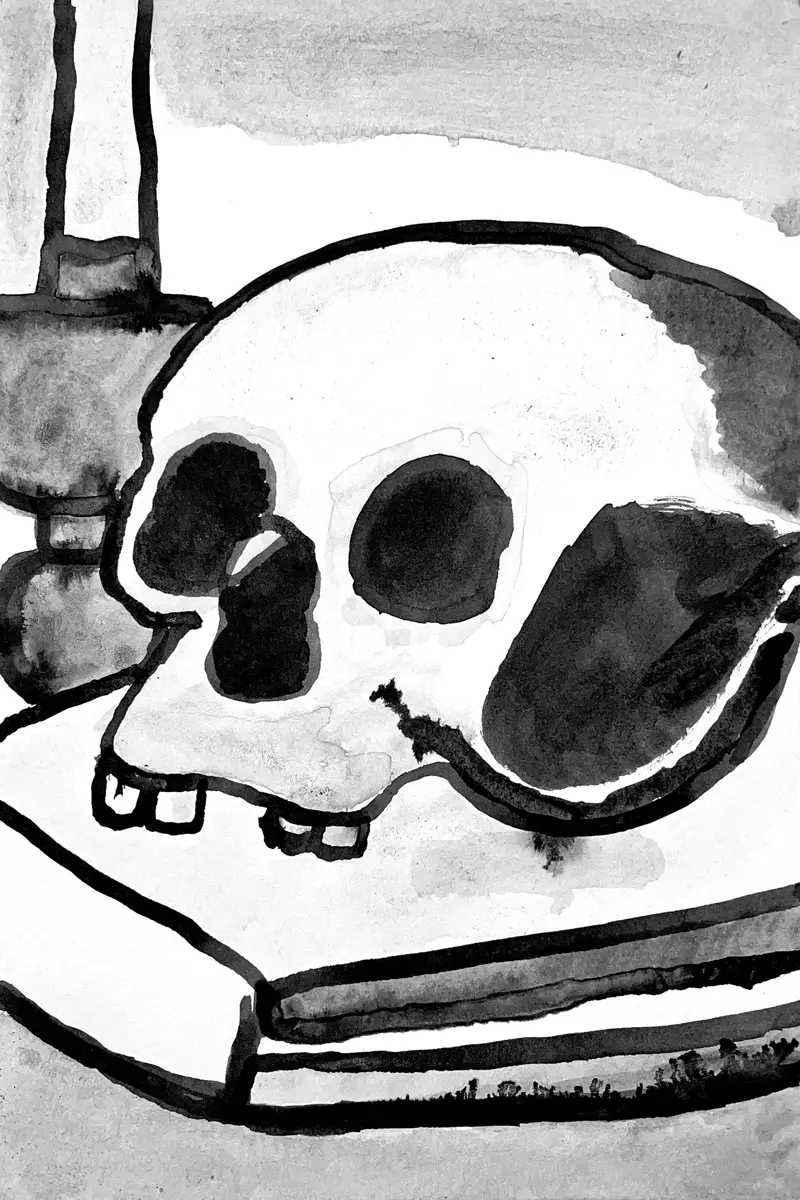 John Peterson'S Symbolic Skull Still Life 1