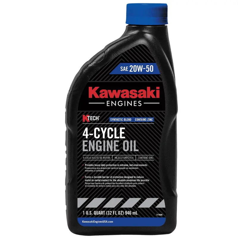 Kawasaki K-Tech Sae 20W-50 4-Cycle Engine Oil – Quart, Part #99969-6298 1
