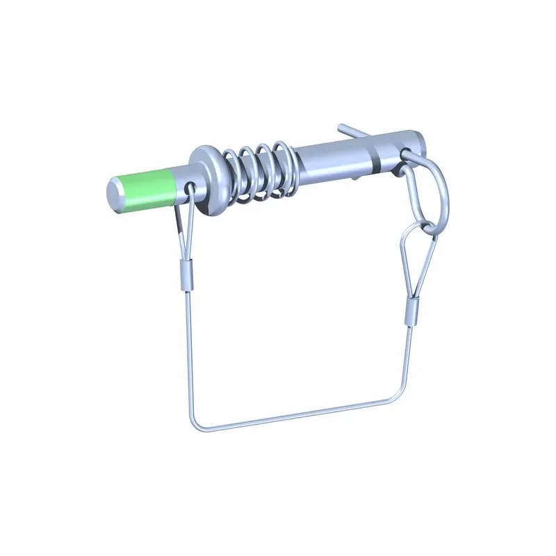 Knurled Retaining Pin With Spring And Lanyard | Part #03.0037 1