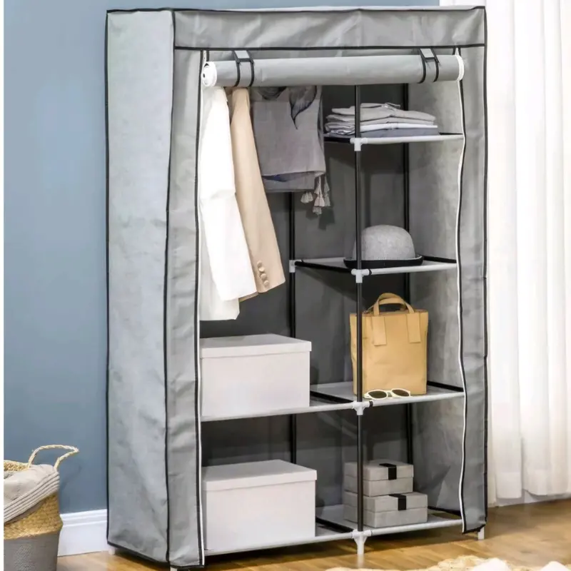 Konfort Easy-Assembly Wardrobe Closet – Freestanding Fabric Storage Unit 1