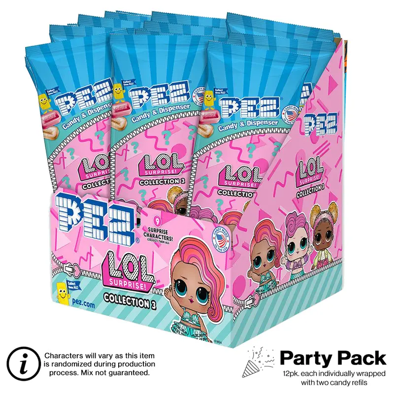 L.O.L. Surprise! Series 3 Pez Party Pack – 12 Random Mystery Dispensers 1