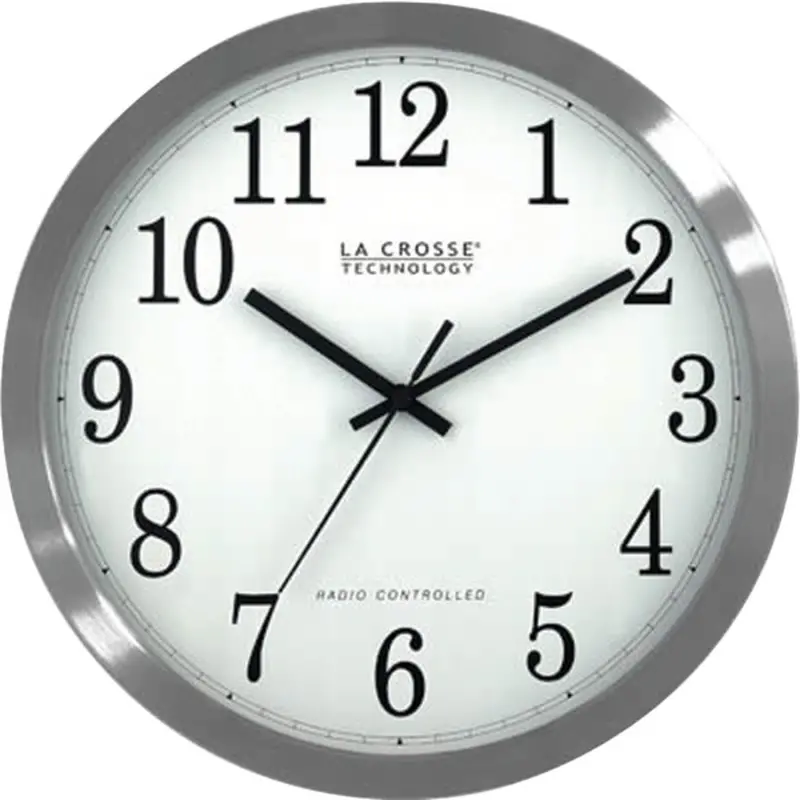 La Crosse Wt-3126B Stainless Steel Atomic Wall Clock – 12-Inch Precision Timepiece 1