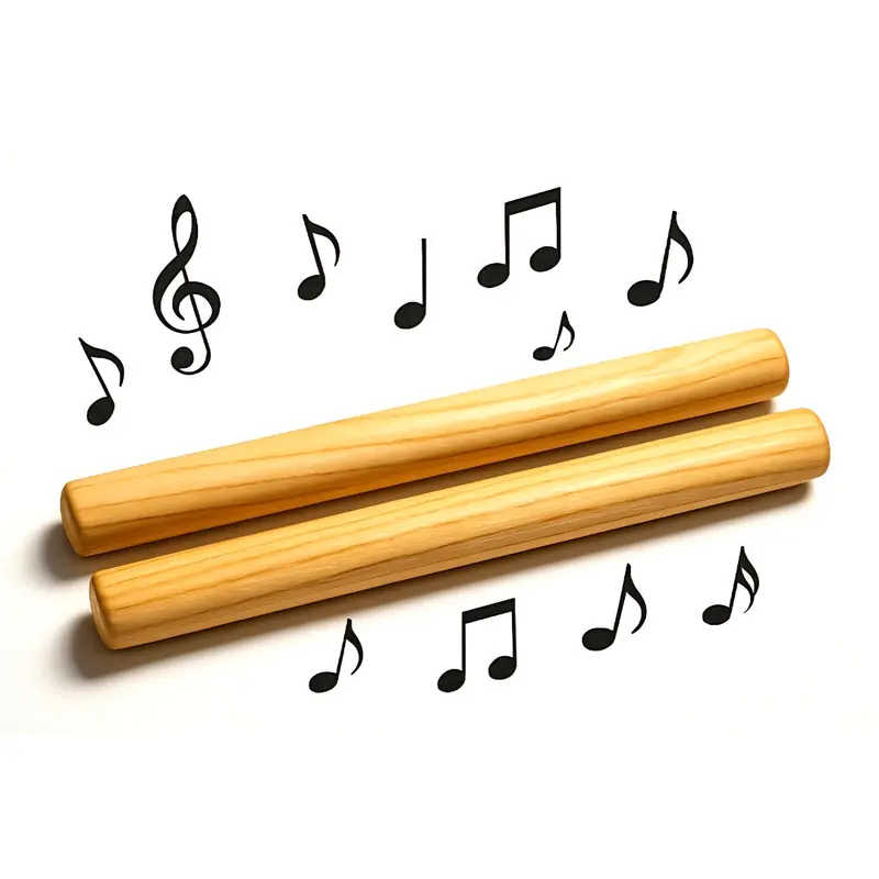 Latin Percussion Wooden Claves – 10-Inch Professional Pair 1