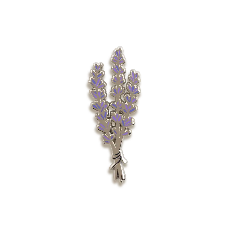 Lavender Floral Enamel Lapel Pin – Wildship Studio 1