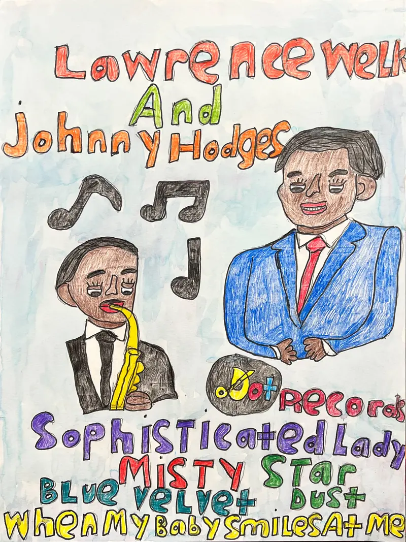 Lawrence Welk & Johnny Hodges Jazz Tribute Art By Thomas Saunders 1