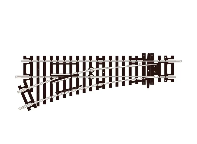 Left-Hand 2Nd Radius Turnout – Standard Gauge Compatible 1