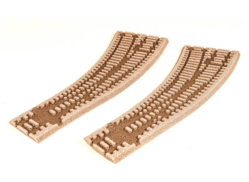 Left-Hand Curved Turnout Ballast Inlay 1