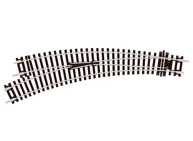 Left-Hand Curved Turnout – Precision Track Section 1