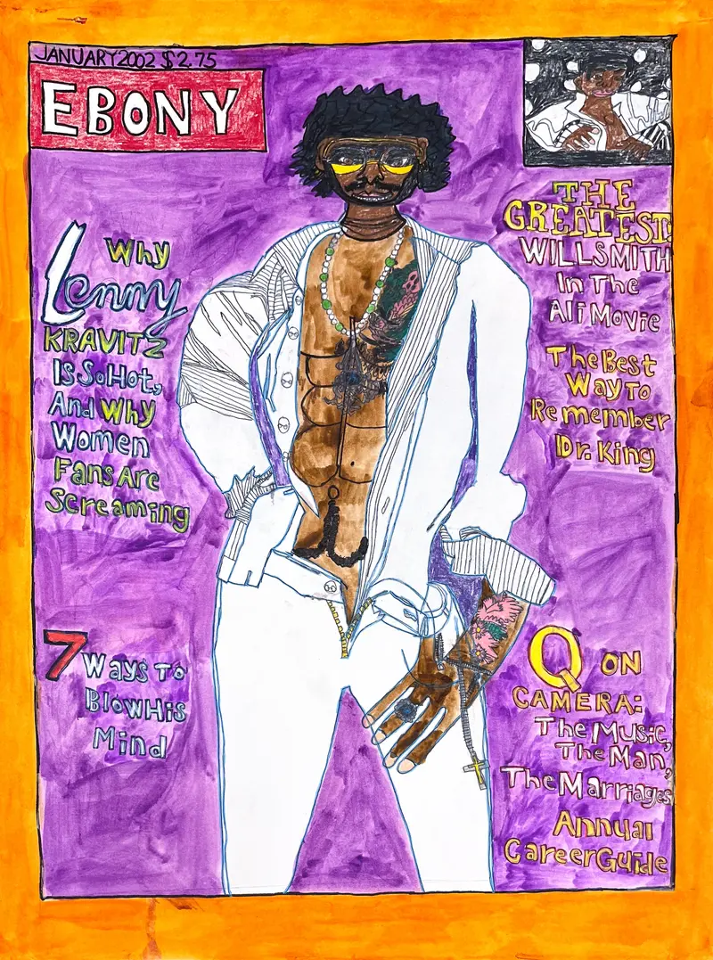 Lenny Kravitz Portrait Giclée Print By Keisha Miller 1