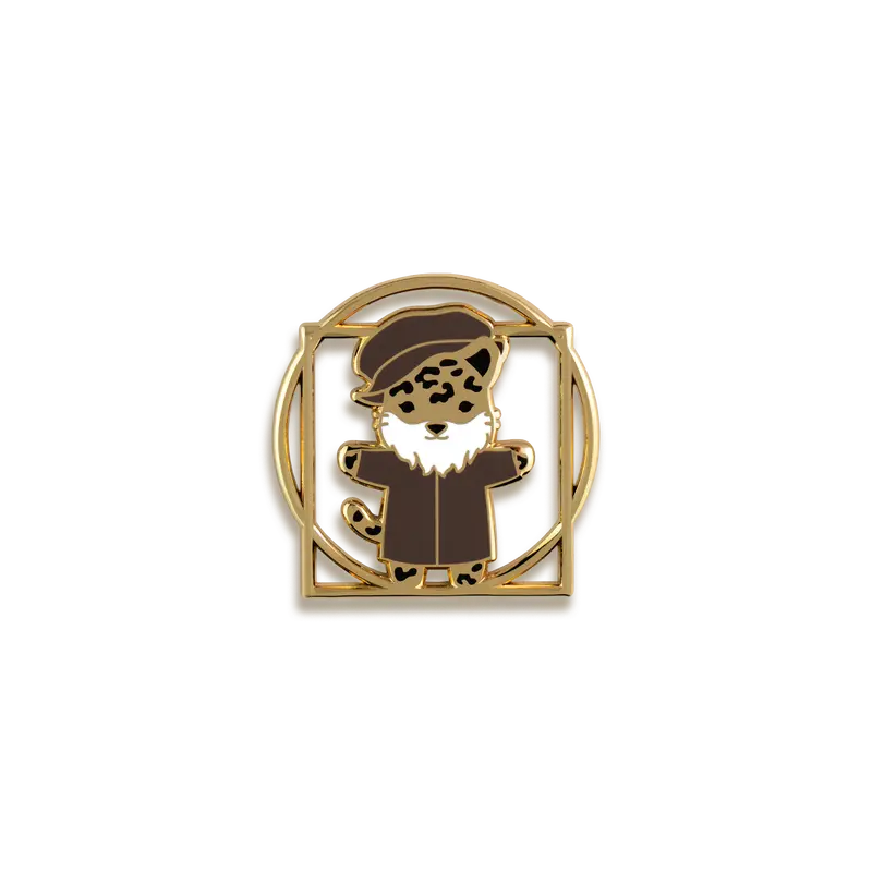 Leopardo Da Vinci Art & Animal Mashup Enamel Pin – V Coterie 1