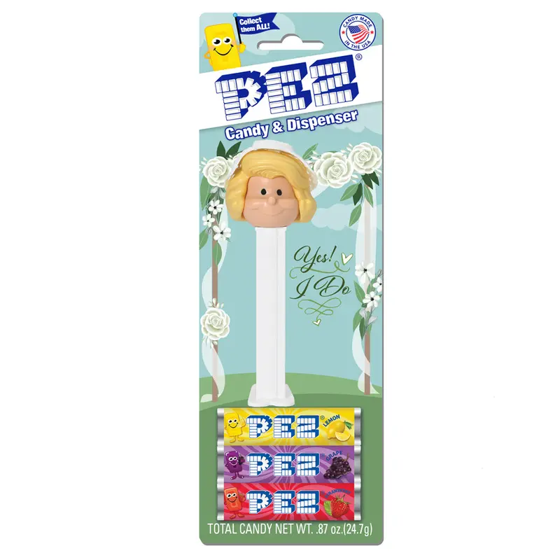 Light-Skin Bride Pez Dispenser With Blonde Hair 1