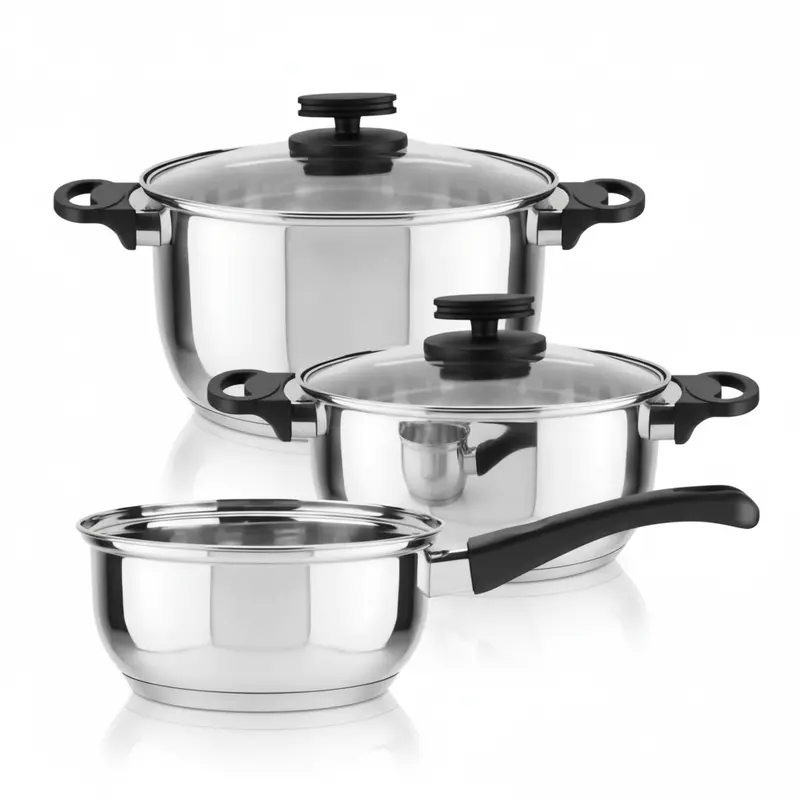 Magefesa 5-Piece Stainless Steel Cookware Set – Induction-Compatible 1