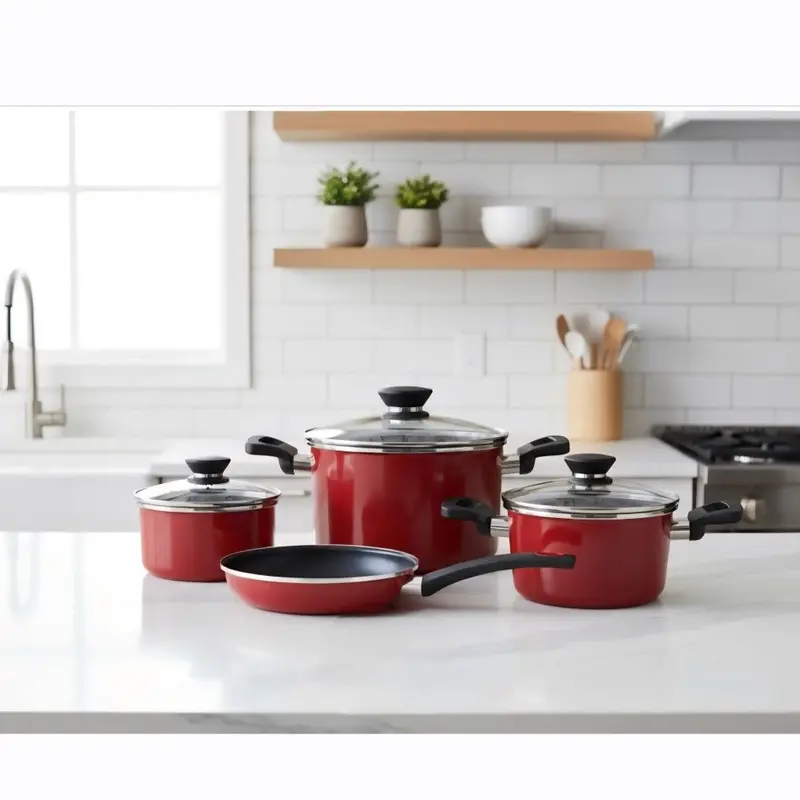 Magefesa 7-Piece Red Nonstick Cookware Collection 1