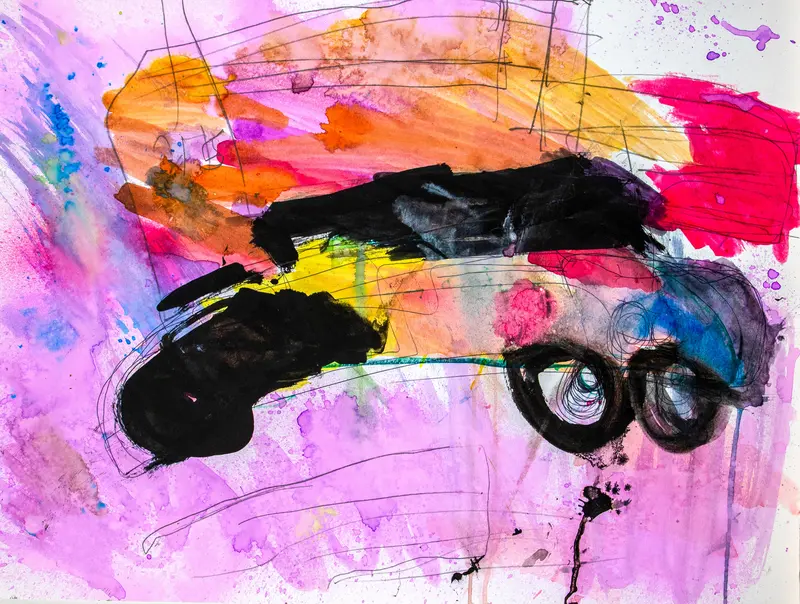 Magic Car Whimsical Vehicle Illustration By Lonell Garrett 1