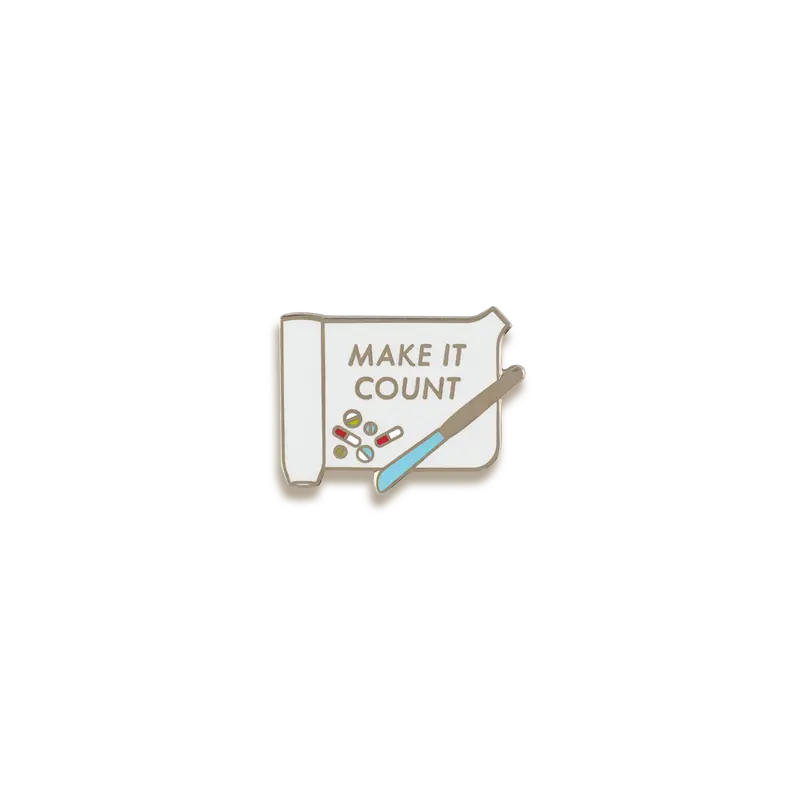 Make It Count Life Motivation Enamel Pin – V Coterie 1